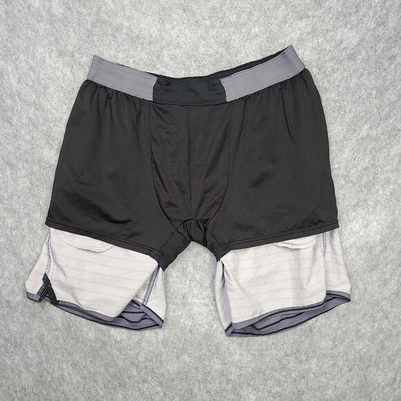 Vuori Trail Runner Short Mens Medium Gray Lined 7" Inseam Zip Pocket Stretch - Picture 16 of 16